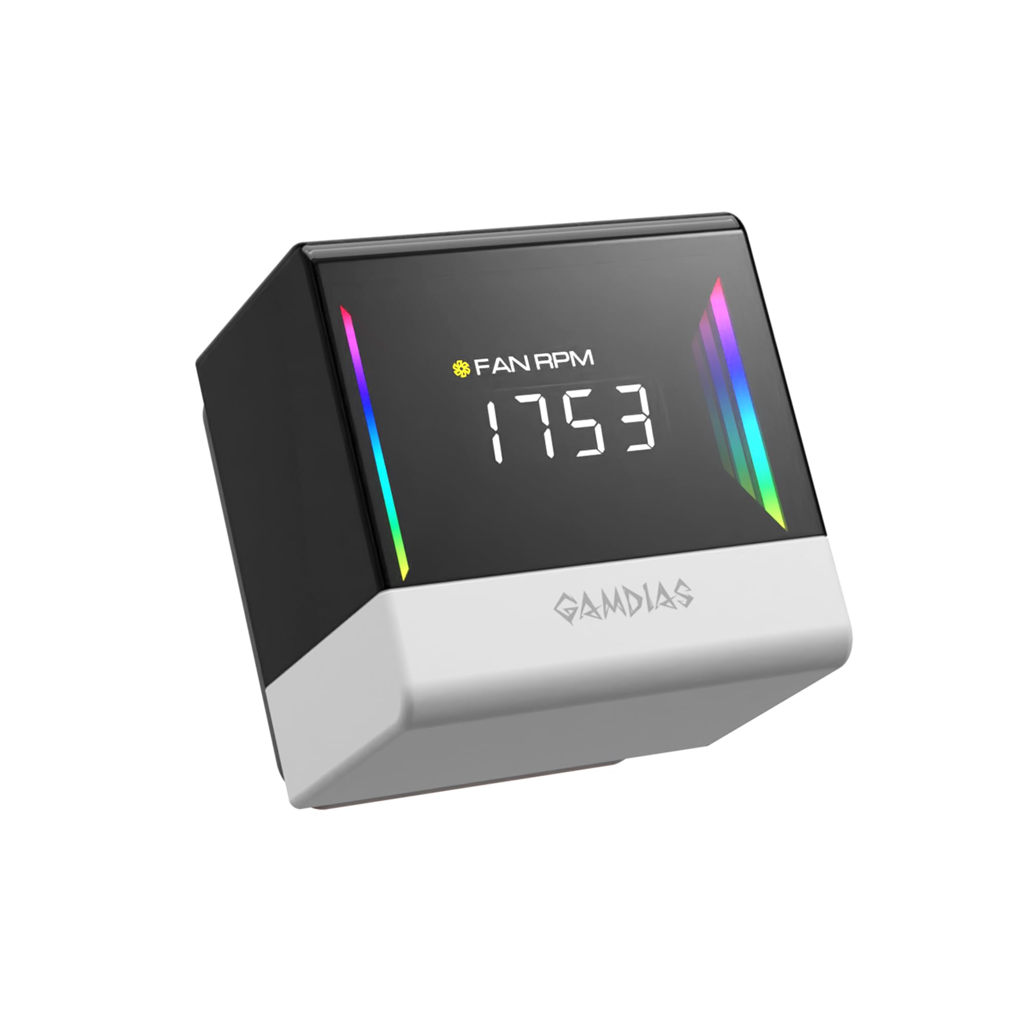 GAMDIAS CHIONE E4 - Enfriador líquido AIO de CPU de 360 mm, pantalla digital en tiempo real, bomba PWM patentada, 3 ventiladores de 120 mm de fácil gestión de cables con sincronización ARGB, Intel LGA