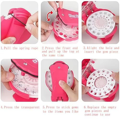 image for Generic Gem Hair Stamper & Bedazzler Kit for Hair, Clothes, Bling Hair