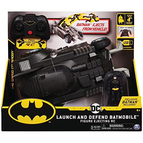 DC COMICS | BATMAN | Batmobile Radiocomandata Launch and Defend, con...