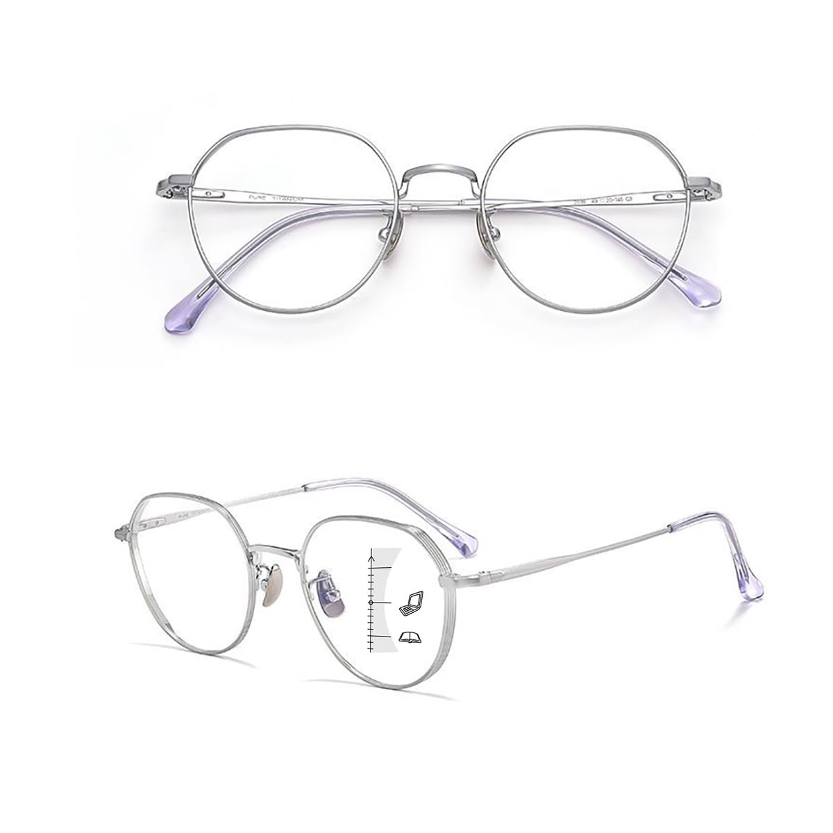 Generisch Progressive Multifocus Uebergang Lesebrille Herren Damen Multifokale Blaulichtfilter Lesehilfe Runde Computerbrille