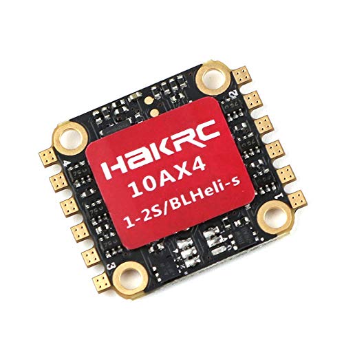 4 en 1 10A ESC BLHeli_S Controlador de Velocidad eléctrica 1-2s Soporte LiPo Dshot150 / 300/600 Oneshot125 Multishot PWM Compatible con Motor 1104-1105 7500KV para FPV Racing Drone