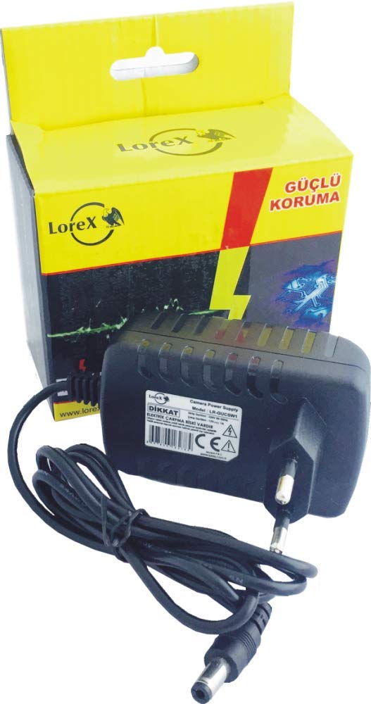 LOREX LR-GUCSW1 12V 1A Adaptör, 12V Priz Tipi Adaptör, LED Kamera Adaptörü