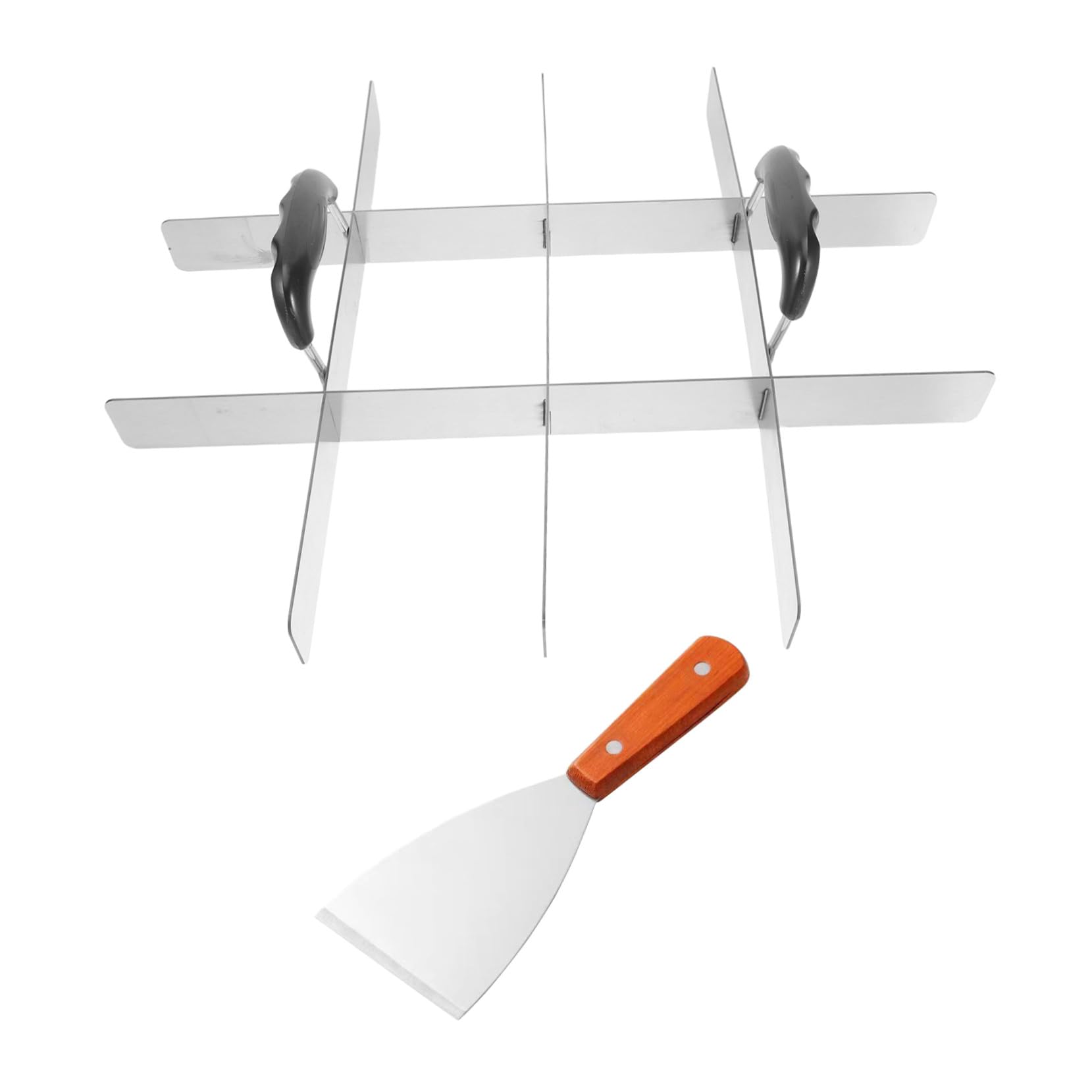 Cabilock 2 Pièces Diviseur de Gâteau Inox Marqueur et Trancheur pour Parts Égales Outil de Pâtisserie Polyvalent pour Pizza Cheesecake et Tiramisu Accessoire Cuisine Robuste et Facile à