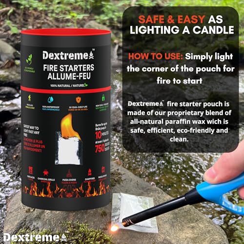 Quick-Instant-Fire-Starter-100Pcs-Waterproof-All-Purpose-Indoor-Outdoor-Firestarter-for-Charcoal-Starter-Campfire-Fireplace-BBQ-Survival-and-Wood-Stove-Odorless-and-Non-Toxic