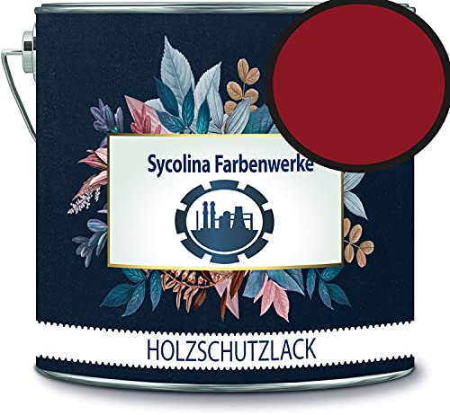 Sycolina - Vernice protettiva per legno, resistente alle intemperie, protezione a lungo termine dagli agenti atmosferici, colore rosso rubino, RAL 3003
