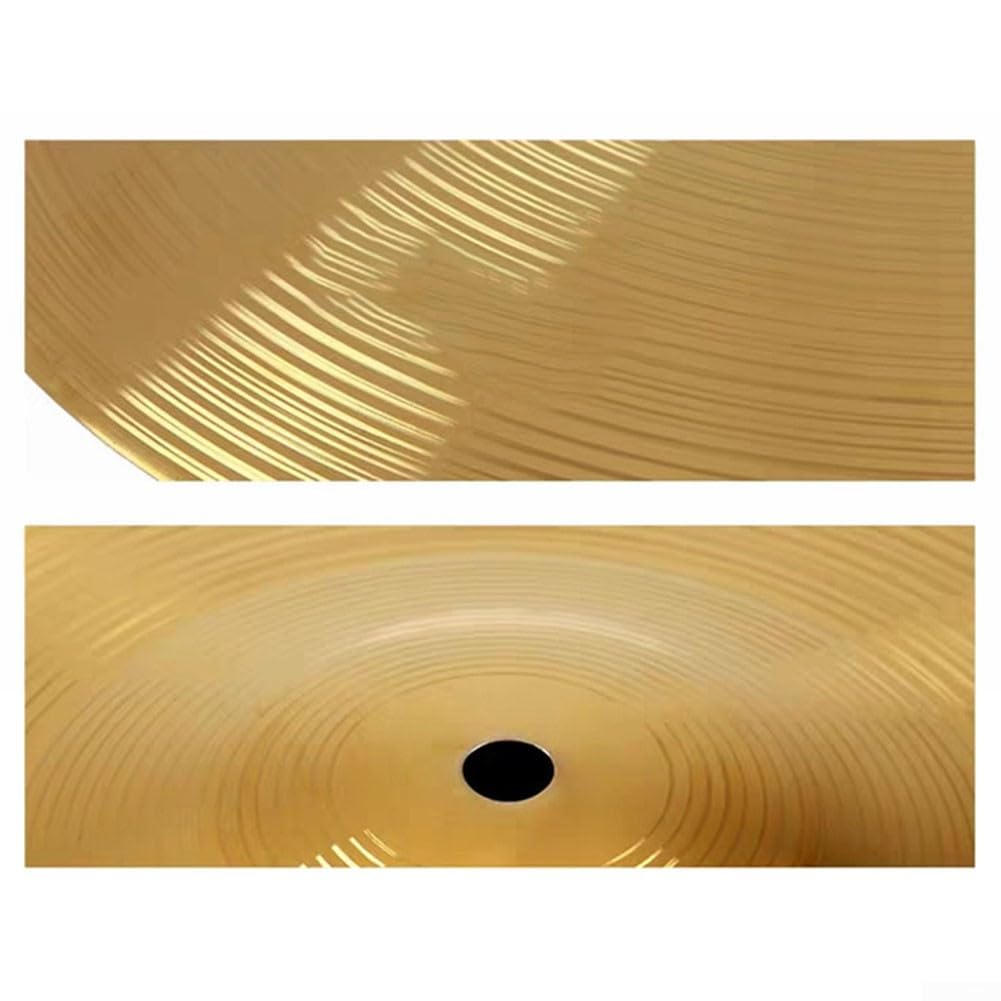 Platillos de latón para percusión y salpicaduras, de tono vibrante, hechos de latón (12 pulgadas)
