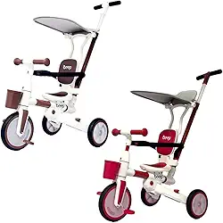 Triciclo Bicicleta Equilíbrio Sem Pedal 4 em1 Beep Maxi Toys (Marrom)