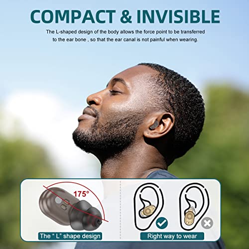 Hearing Aids For Seniors Rechargeable With Noise Canceling, Fursom Nano Hearing Amplifier With Charging Case, 8-Channels Digital Chip, Dual Modes, Only Fit Mild To Moderate Hearing Loss, Gift For Elderly, Cic Hearing Aids (Brown) #TOP5