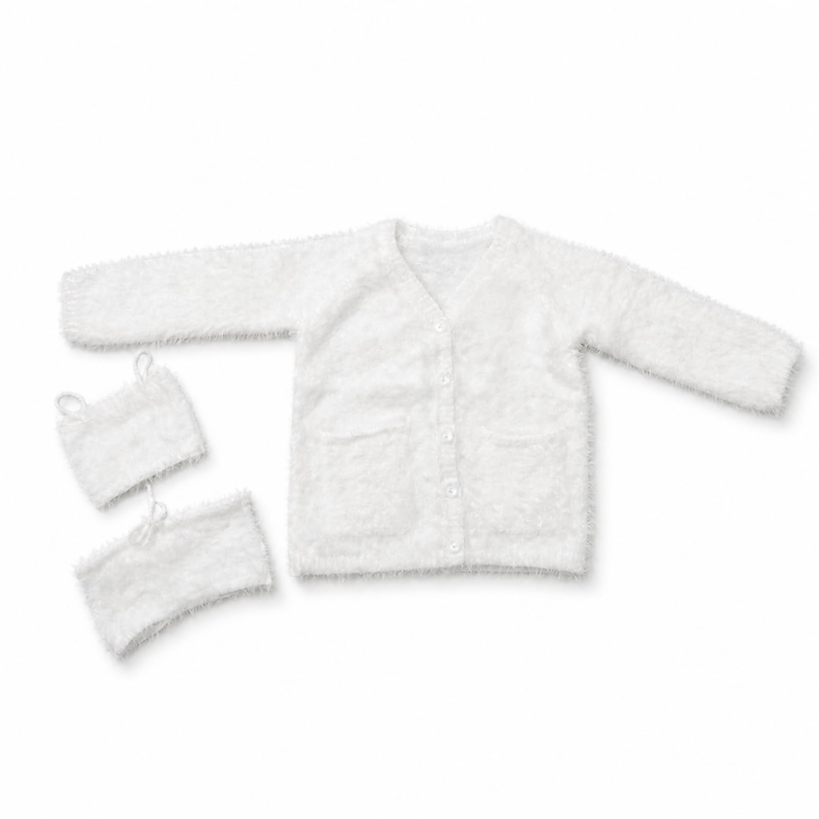 Conjunto Ropa Muñeca Ligero Elástica para Exhibición , Blanco