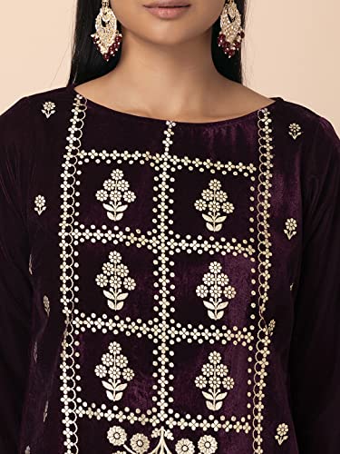 Image of Indya Women's Polyester Regular Fit Casual Kurta