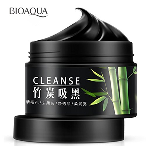 BIOAQUA Activated Carbon Purifying Mask Bamboo Charcoal Removes Blackheads Nourish Skin Cleanses 140g