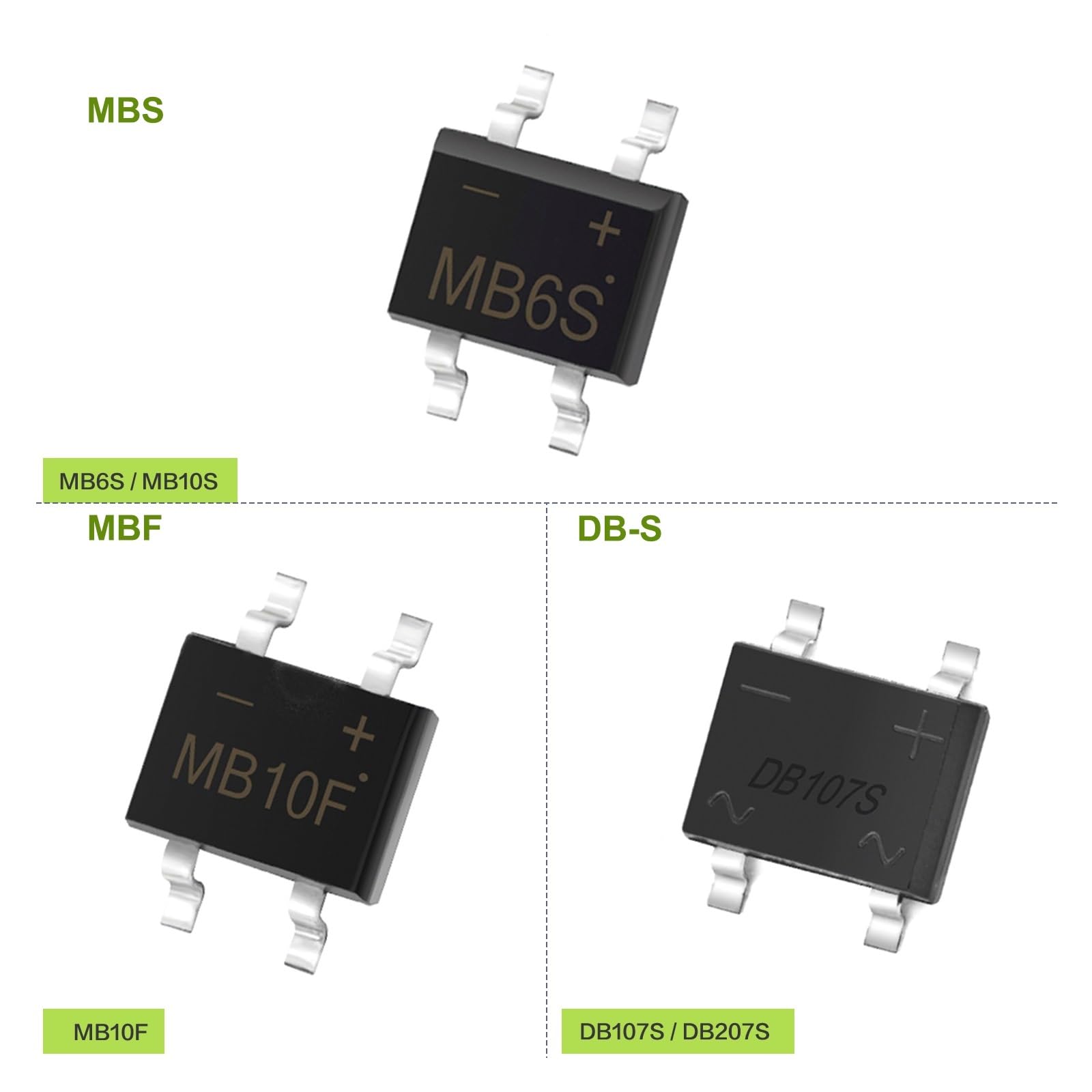 Puente Rectificador Del Diodo De Smd MB10S MB8S MB6S MB10F MB6F MB10M