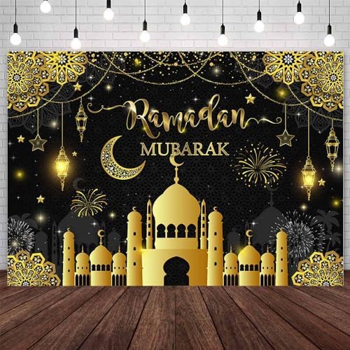 Boyiee Ramadan Banner - Eid Mubarak Hintergrund Dekoration 185x110cm