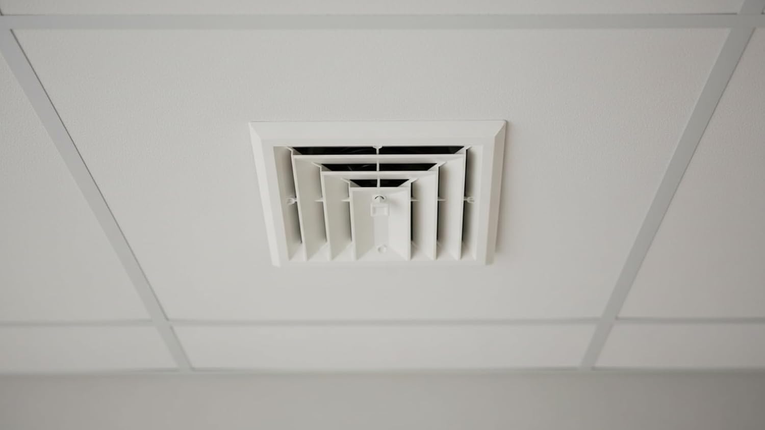 RectorSeal TRUair Retrofit Grill/Damper MV3S 81903 Plastic Ceiling Diffuser With Incorporated Ceiling box, Easy Installation, HVAC, 6X6 3-Way Register W/ 4,5,6"" Neck