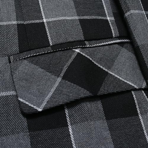 Mens Blazer Slim Stripe Plaid Sport Coats Lightweight Stretch 2 Button Suit Jackets 2025 Casual Business Clothes4