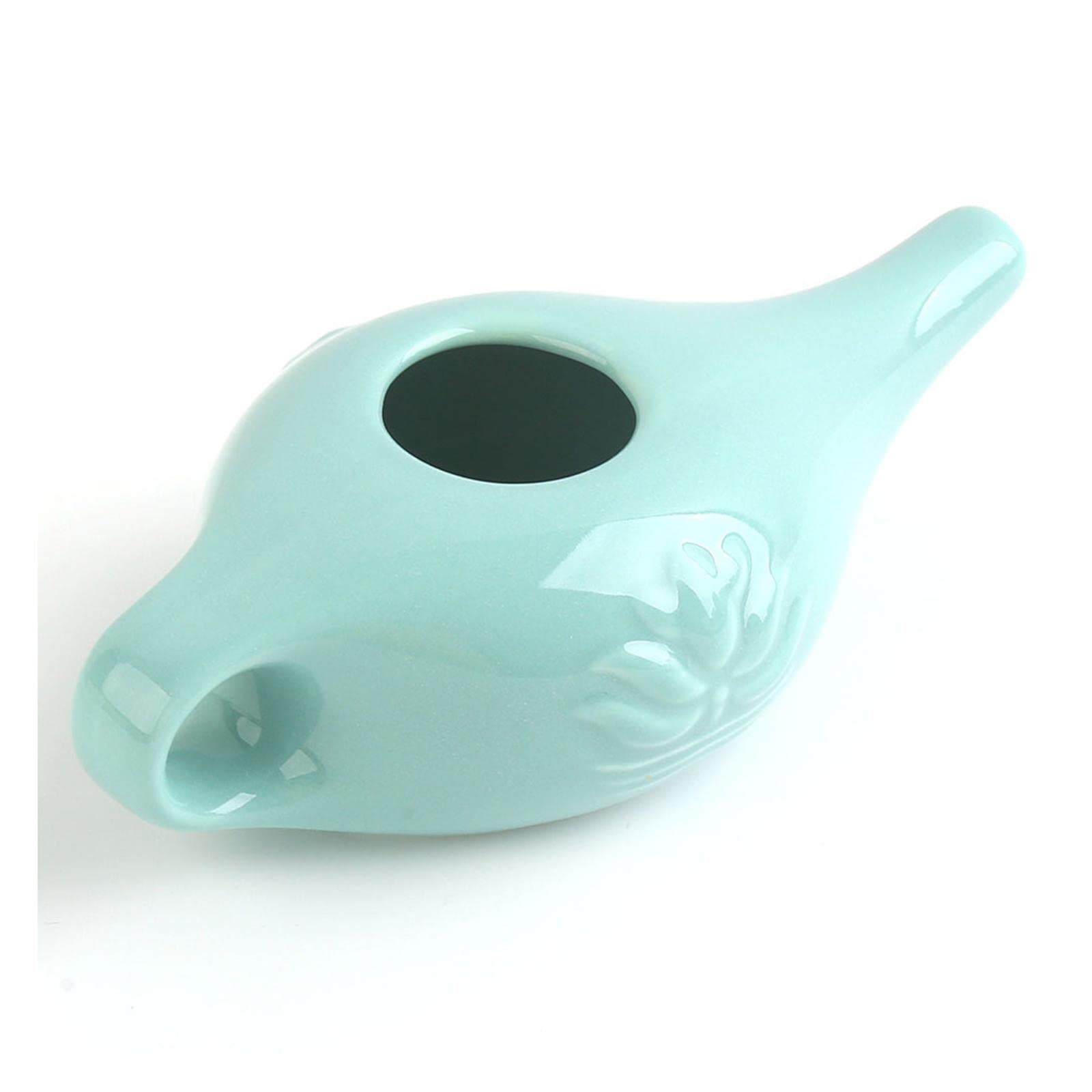 3x Pot de Cerámica de 250 Ml, Recipiente Nasal, para Viajes, Portátil, con Agarre Cómodo, para La Limpieza Nasal Y El Lavado de La Nariz.