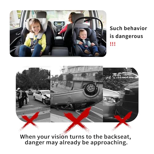 Image of Junecarp 360 Adjustable Baby Car Mirror,HD Suction-Cup Style Car Seat Mirror for Baby Rear Facing,Carseat Mirrors Rear Facing Essential Interior Car Accessories Fit for Cars SUVs (Suction Cup)