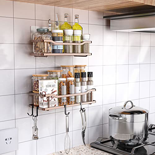 Omaira Shower Caddy, Organizer , Shower Shelf, Adhesive No Drilling Stainless Steel Rustproof Rack, 2 Pack, Bronze #TOP4