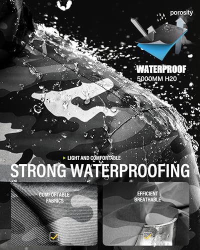 Image of iCreek Rain Suit Waterproof Jacket and Pants Hi Vis Raincoat for Men and Women Reflective Outdoor for All-Sport Work