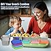 ENCYS Set of 8 Snack Containers,Toddler Snack Container,Stainless Steel lunch box for Kids;Leak Proof Stackable Small Metal Food Containers with Silicone Lids