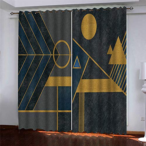 Rideaux occultants 3d rideaux opaque salon moderne marron 140x270cm