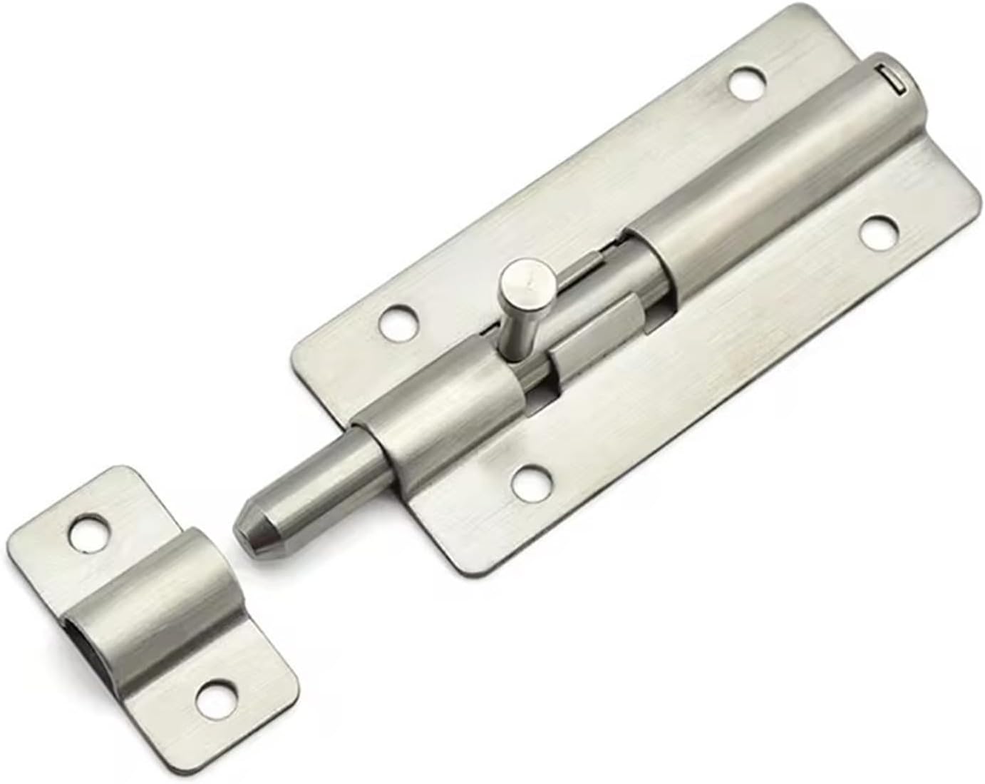 Slide Barrel Bolt Latch 3 Inches Sliding Latch Lock, Stainless Steel Sliding Lock for Door Security 1Pcs(XK1004-125)
