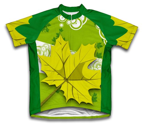 ScudoPro Green Fall Short Sleeve Cycling Jersey for Youth - Size S