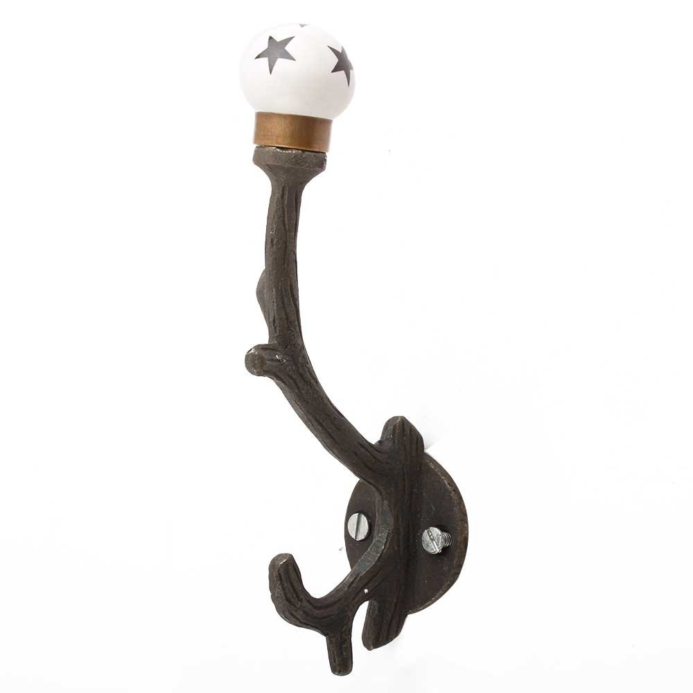 IndianShelf Handmade Star Coat/Key Wall Hanging Hooks (Ceramic, Multi-Color, WWH-372, EHG-94-1)