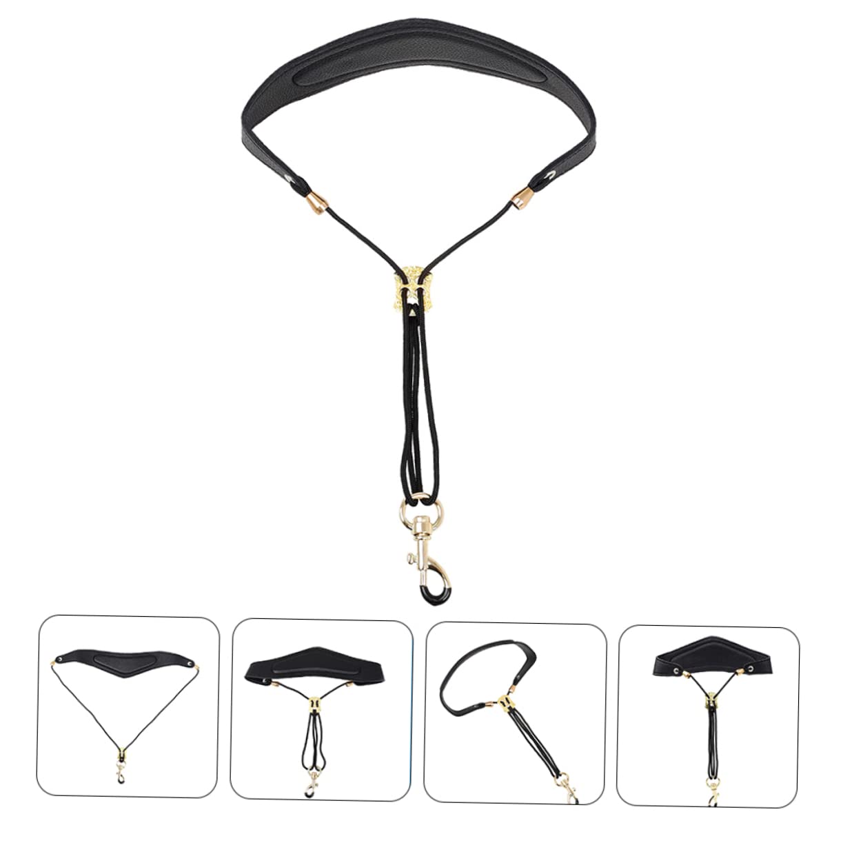 ifundom 2pezzi Cinghia Per Saxofono Regolabile Con Gancio Metallico Tracolla Confortevole e Durevole Per Strumenti Musicali Accessorio Per Saxofoni e Altri Strumenti Fiato