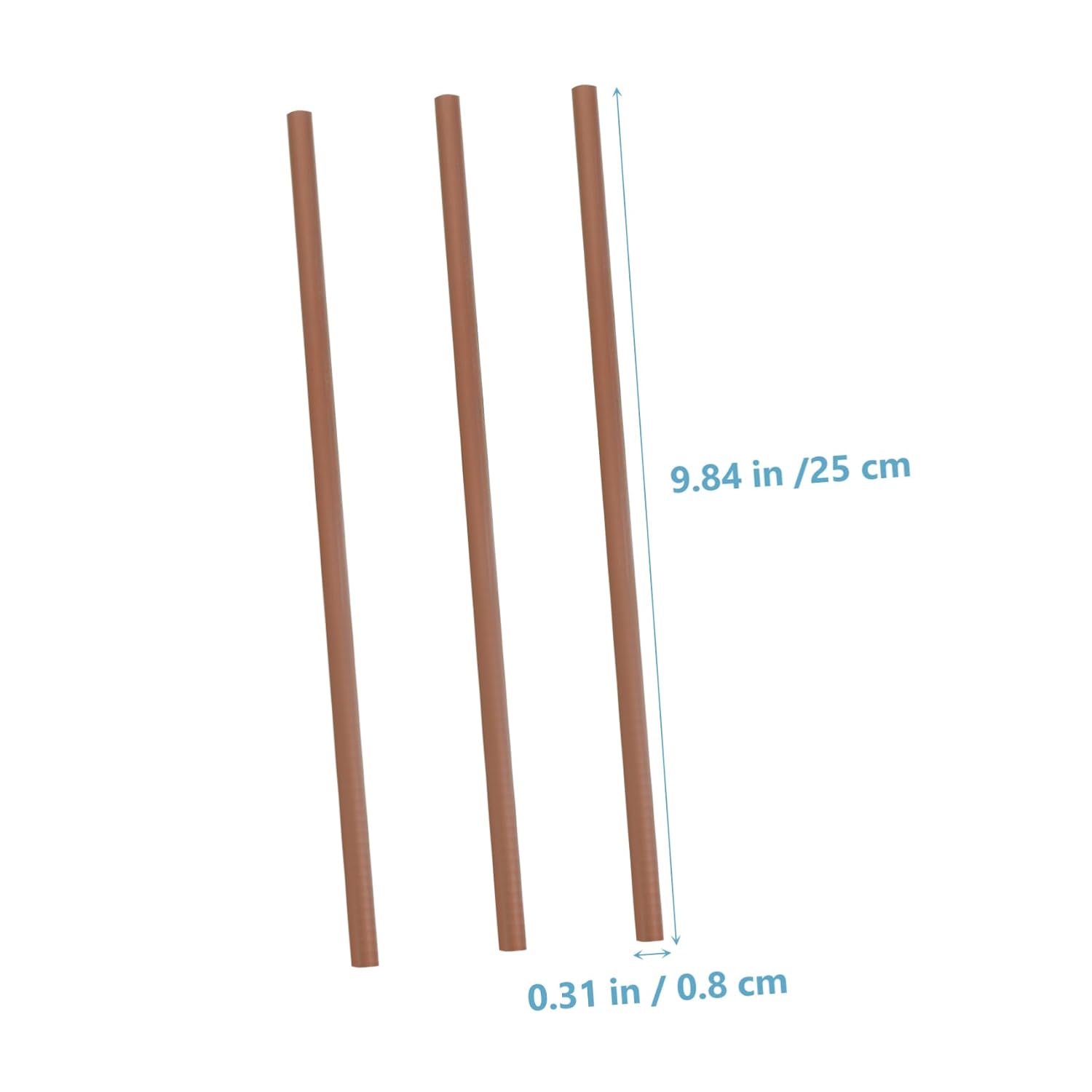 Garneck 4pcs Solid Copper Rods for Crafts Metal Working and Hobbies Lightweight Portable Easy to Cut Metal Rods for Crafting