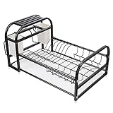  BESTonZON 1 Pc Égouttoir à Vaisselle De Cuisine Porte-ustensiles En Acier Inoxydable Support Organisateur De Vaisselle Pour Armoire Porte-couverts Caddie D\'évier Passoire Rack De Disques