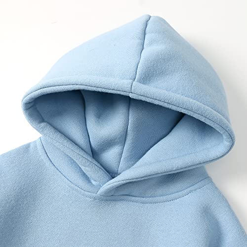 Image of MYGBCPJS Youth 2PCS Jogger Outfits Set Fleece Hooded + Sweatpants Boys Girls Athletic Sweatsuits Pullover Clothes