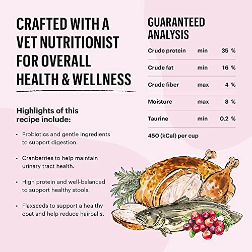 Image of The Honest Kitchen Whole Food Clusters Grain Free Chicken & Fish Dry Cat Food, 1 lb Trial Pouch (Pack of 2)