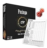 Yahtzee Pozinga Board Game for the whole Family | Dice Scoreboard Pawns and Playing Cards