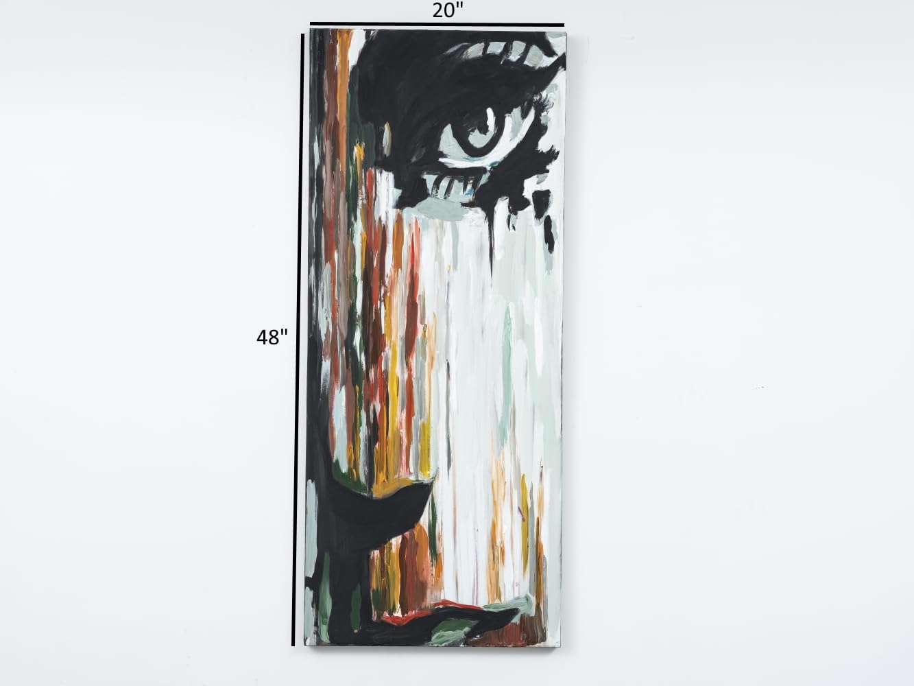 sofutoo Captivating Wall Canvas Paintings for Enriching Your Space, Hand-Painted Art in Grey, 47'' x 19''