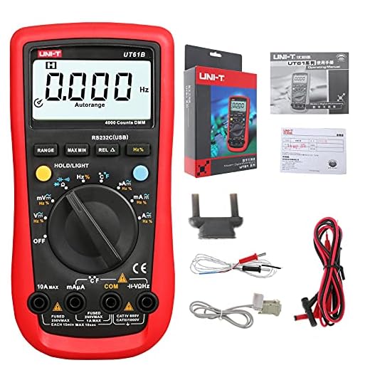 UNI-T UT61B Modern digital multimeter automatisk räckvidd bakgrundsbelysning, äkta RMS, temperaturtestare
