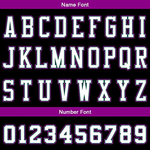 Personalize Your Own Team Basketball Uniform Suit for Kids Adults with Your Custom Name and Number… (Black-Green-Purple) - Thumbnail 4