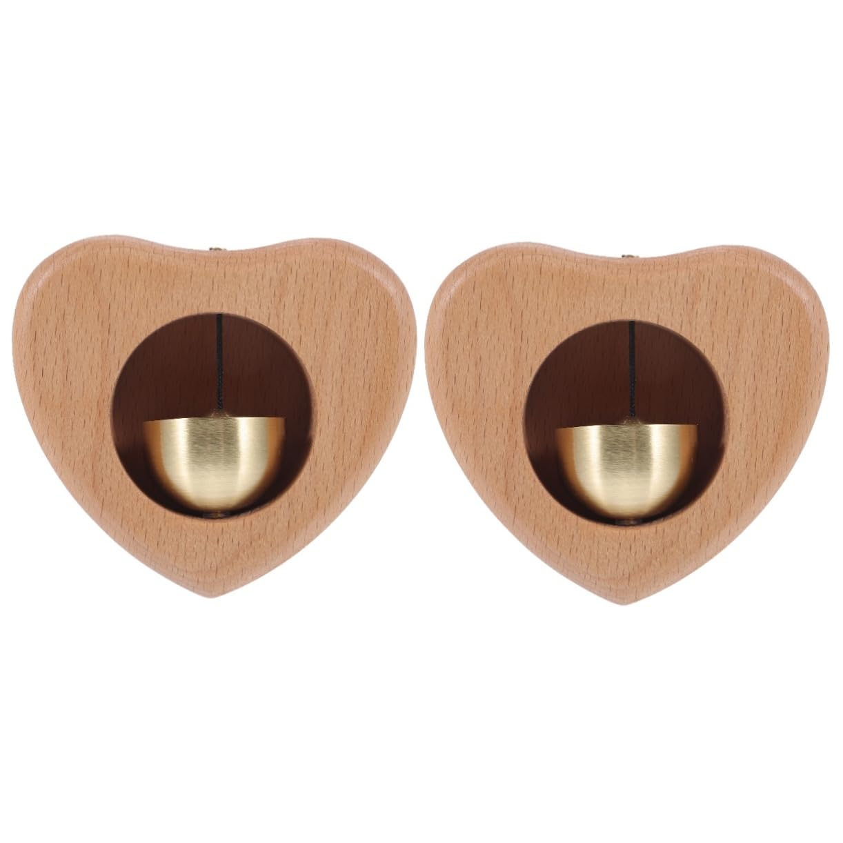 Cloche de porte bois en cœur pour une ambiance accueillante à la maison