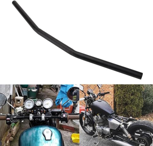 Guidon moto 25mm noir barre de traînée universelle pour custom Sportster et Chopper XL