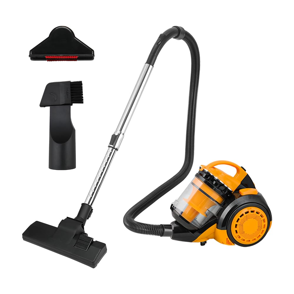 Hoteche Aspirador sin bolsa 2000W - amarillo, contenedor de polvo 3L, embalaje colorido