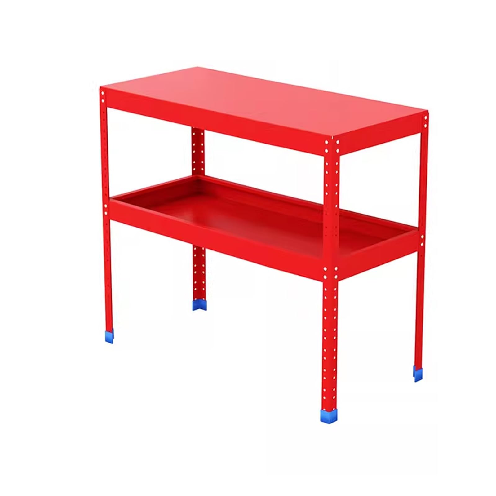 Mesa de trabajo de altura ajustable con estantes de almacenamiento, marco de aleación de zinc y hierro, banco de trabajo de carga fuerte para garaje, taller, oficina, uso comercial