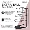 Cuisinel Heavy Duty Pots and Pans Organizer - Extra Large 5-Tier Rack - Holds Cast Iron Skillets, Dutch Oven - Durable Construction - Space Saving Kitchen Storage - No Assembly Required - Black 15.4" #2