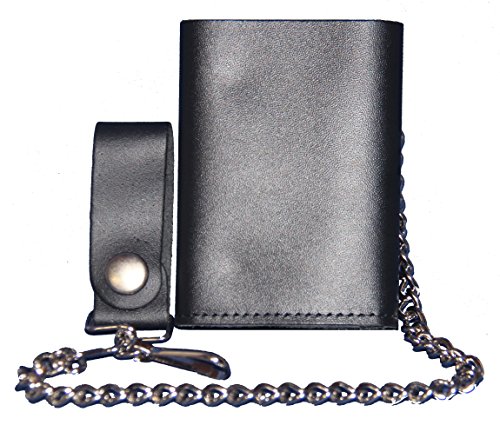 Custom Original Black Trifold Chain Wallet. MADE IN USA2