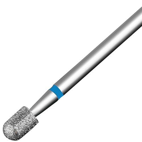 Broca cilíndrica de carburo de diamante para quitar cutículas, vástago de 332 pulgadas, broca profesional de carburo de diamante para uñas de gel