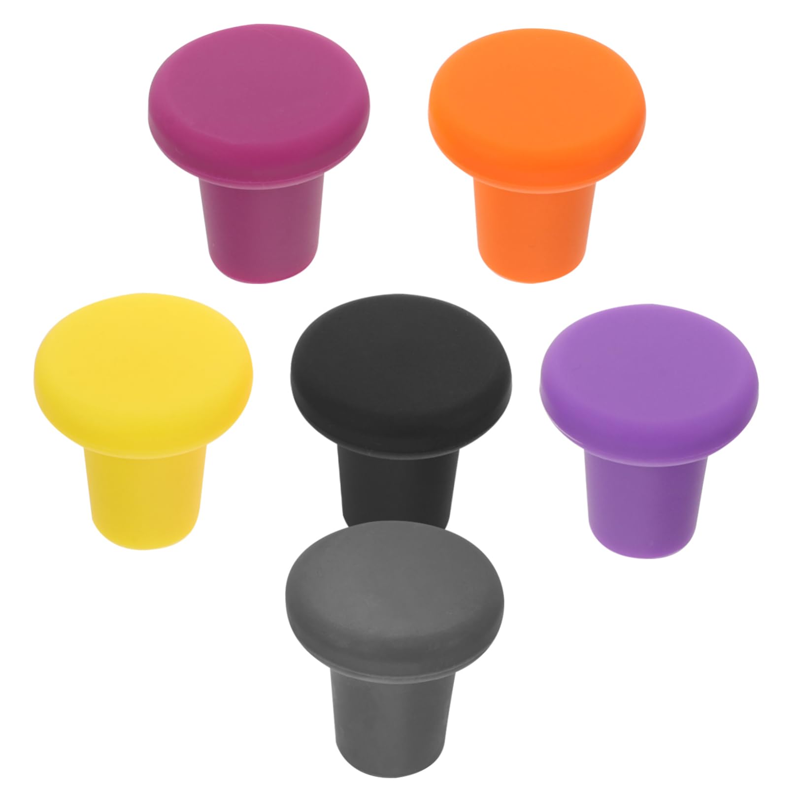 24piezas Tapones De Silicona para Botellas De Vino Sellos Reutilizables De Alimenticio Tapones Coloridos para Bebidas para Cocinas y Fiestas