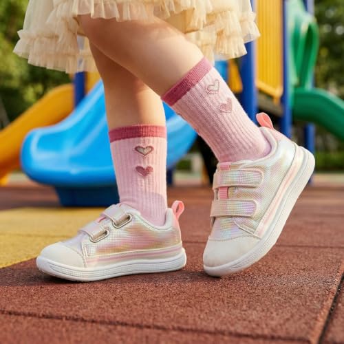 Noorkiz Toddler Girls' Wide Toe Box Zero Drop Glitter Shoes (Various) - image 9