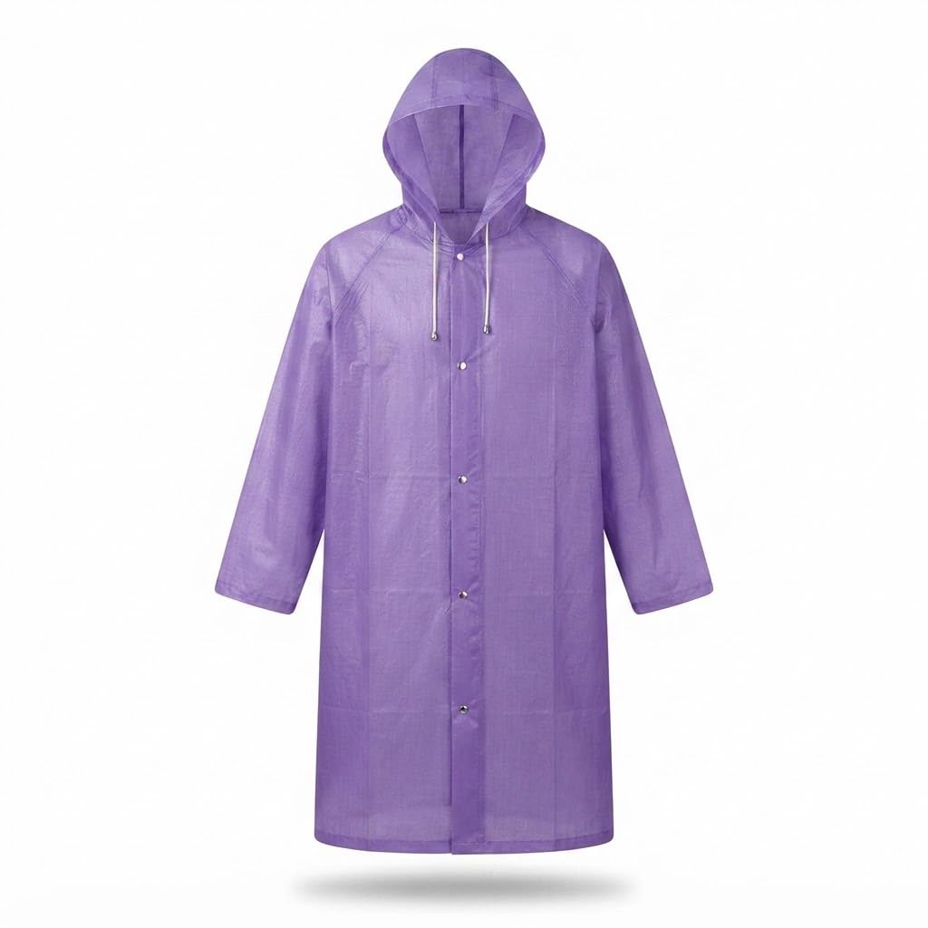 { 2026 Brings 5 Years WARRANTY ) Raincoat for Men and Women, Waterproof Long Rain Coat with Hood, Portable Reusable Rainwear for Monsoon, Travel, Office, Hiking, One Size Fits All-image-49