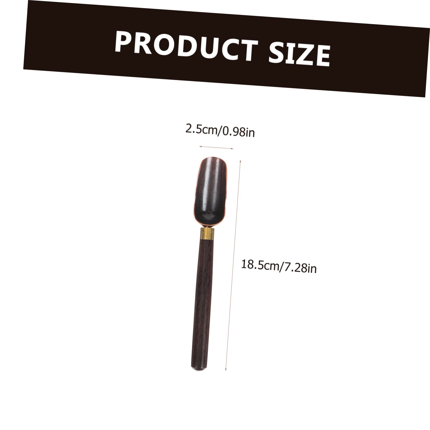 PRETYZOOM Retro Style 5pcs Blackcopper Tea Spoon Set Long Handle Teaspoons for Tea Ceremony