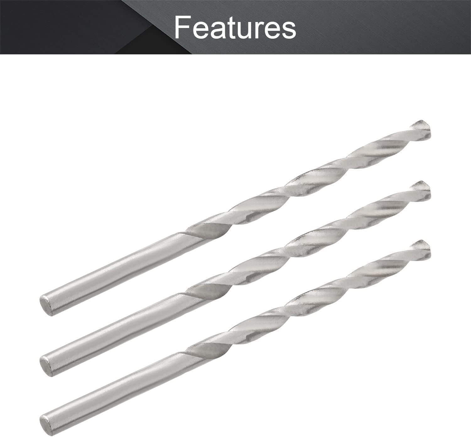 Utoolmart Twist Drill High Speed Steel Bit, Mini Twist Drill Bits Set, Jobber Small Twist Drill Bits, 3.3mm Twist Drill, HSS-4241 Twist Drill Bit Set, for Steel Aluminum Alloy, 10 Pcs