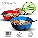 Just Solutions Crunch Anti-Soggy Cereal Bowl - Keeps Cereal Crunchy | BPA Free | Microwave Safe | Ice Cream & Topping, Yogurt & Berries, Fries & Ketchup & More - Red, White & Blue - Pack of 3